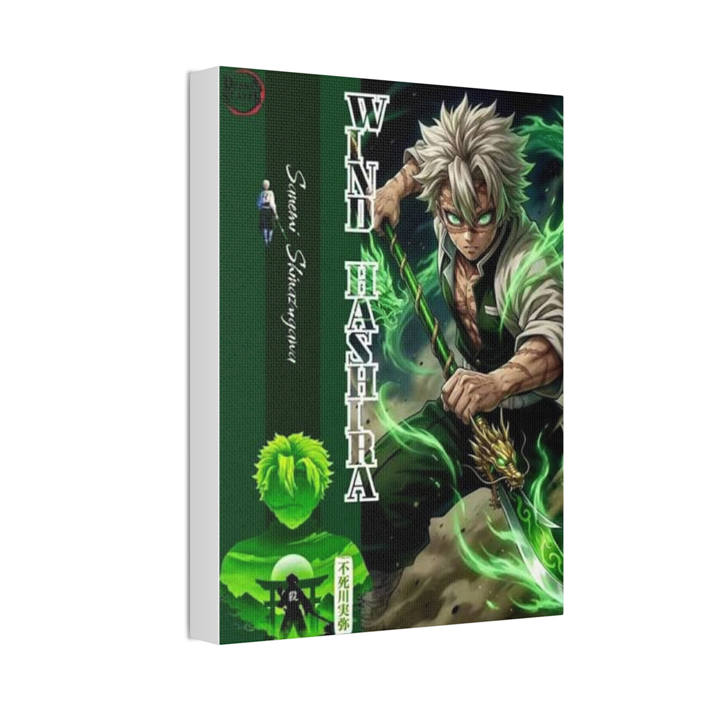 Wind Hashira Anime Canvas Print – Stretched 1.5" Wall Art