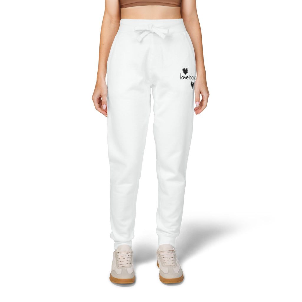 Love Island Embroidered Sweatpants — Cozy Fleece Joggers