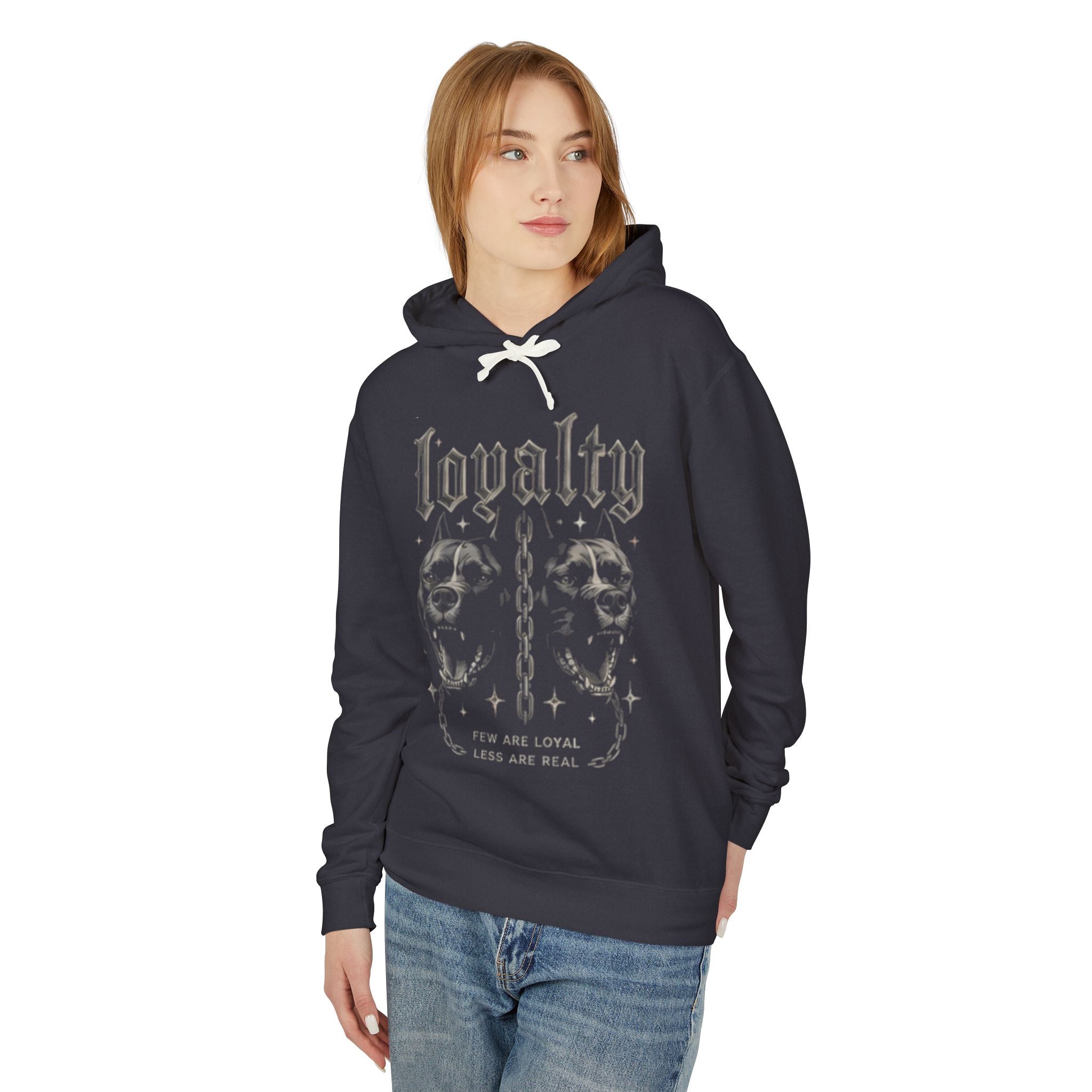 Hoodie — 'Loyalty' Gothic Skull & Rose Graphic Pullover (Trust None)