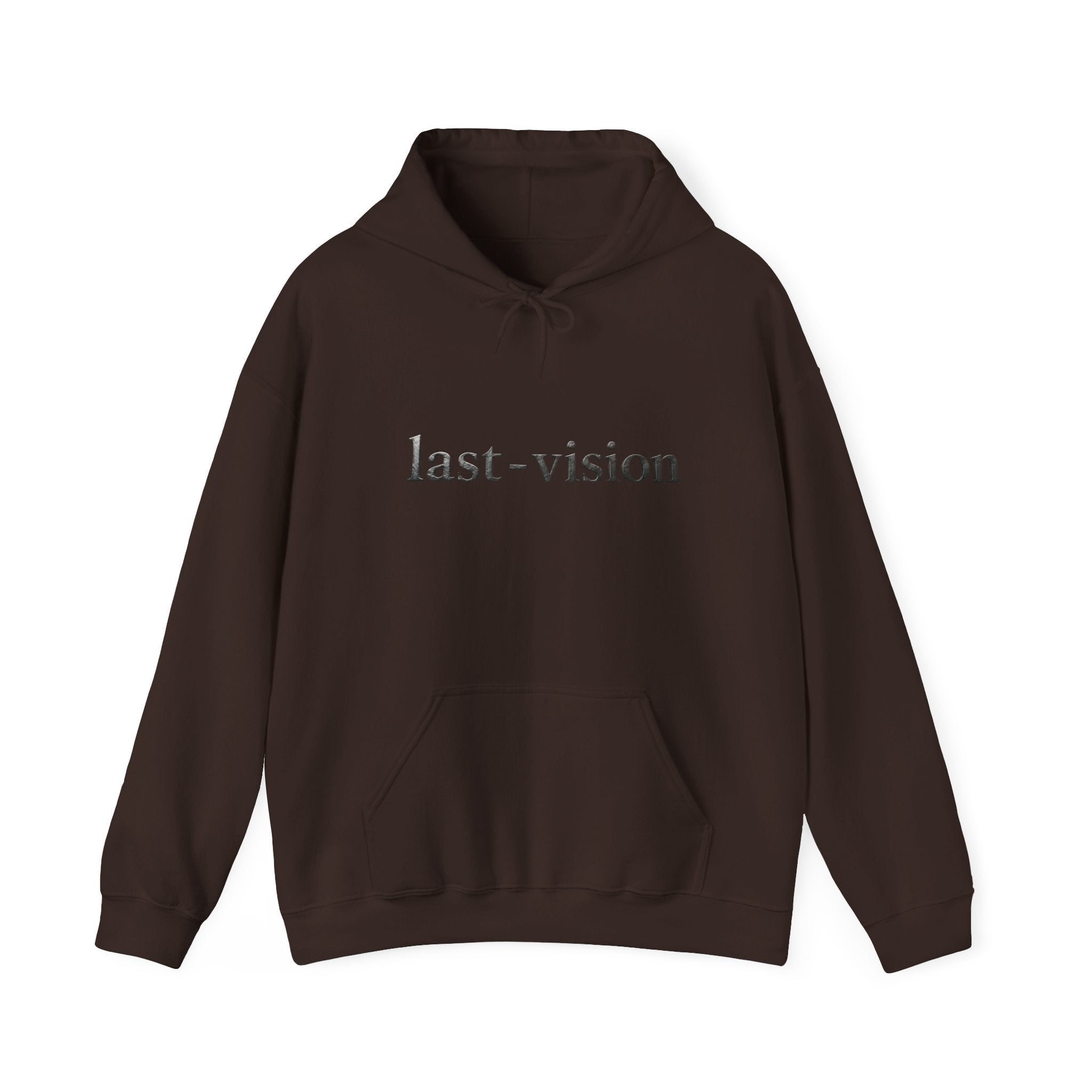Last-Vision Minimalist Hoodie — Monochrome Logo Pullover