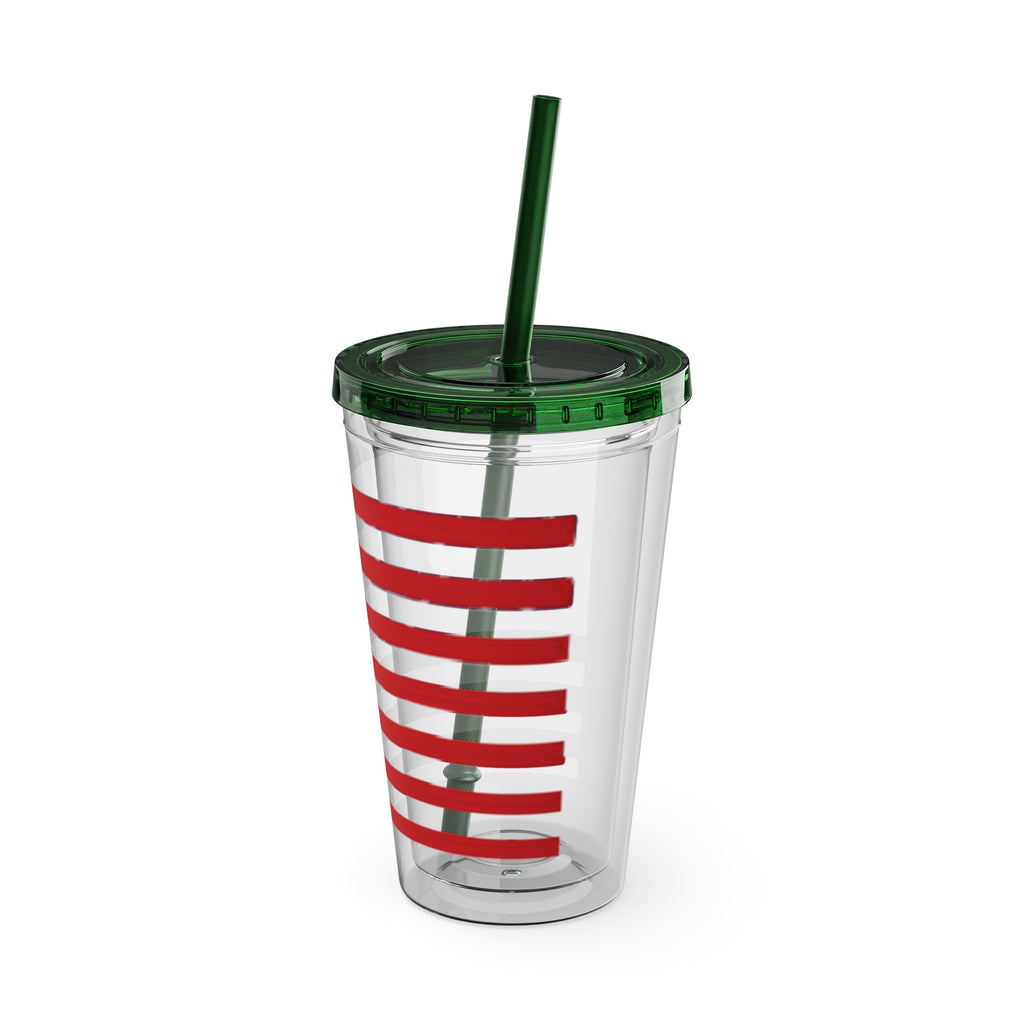 American Flag 16oz Tumbler with Straw – Patriotic USA Travel Cup
