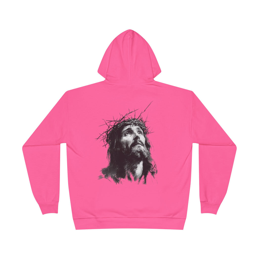 Jesus Portrait Hoodie — Crown of Thorns Religious Pullover