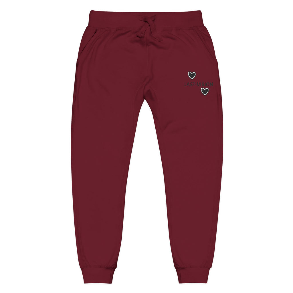 Last Vision Embroidered Sweatpants — Cozy Fleece Joggers