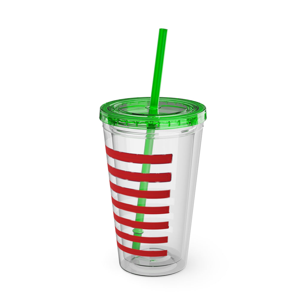 American Flag 16oz Tumbler with Straw – Patriotic USA Travel Cup
