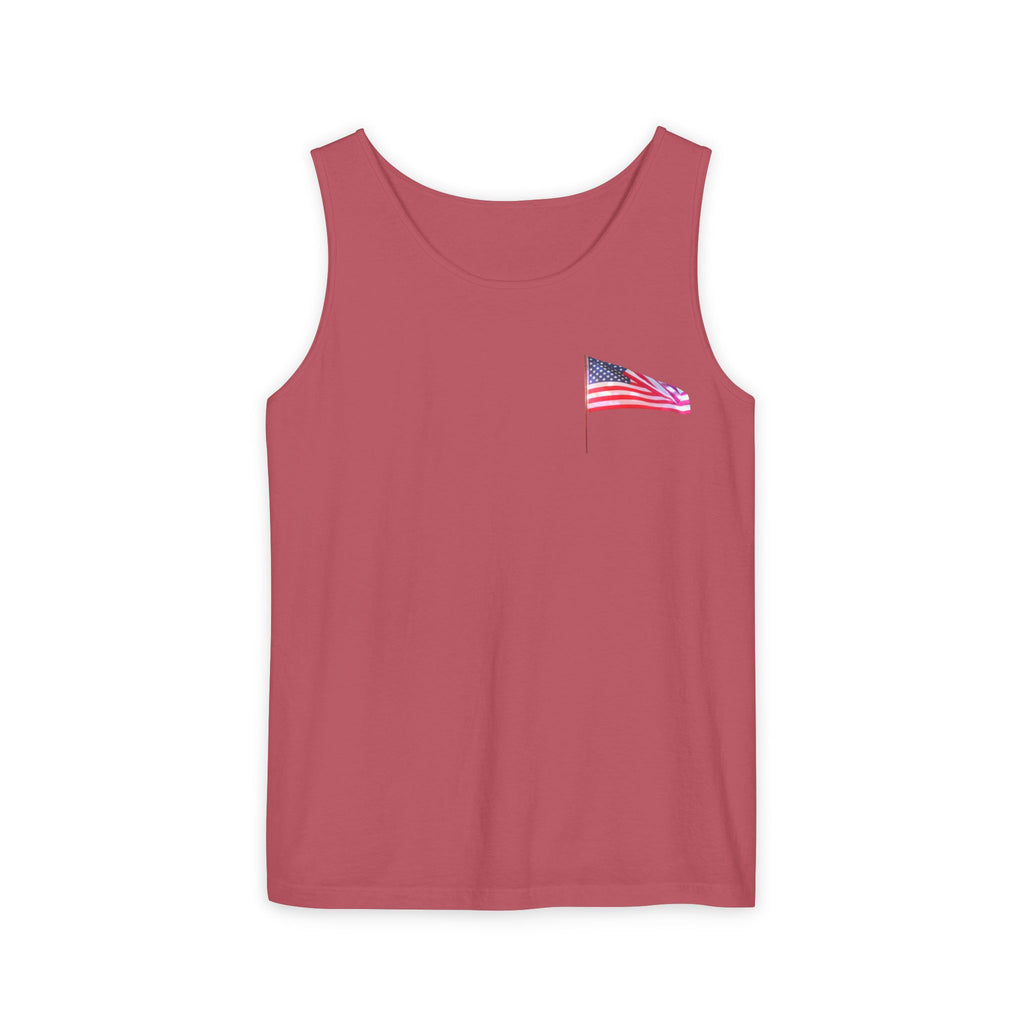 4th of July Patriotic Tank Top — USA Flag & Statue of Liberty Design