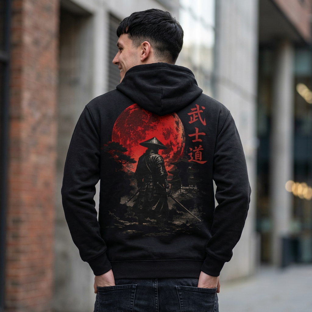 Unisex Mainstreet Heavyweight Hooded Sweatshirt - japanese samurai