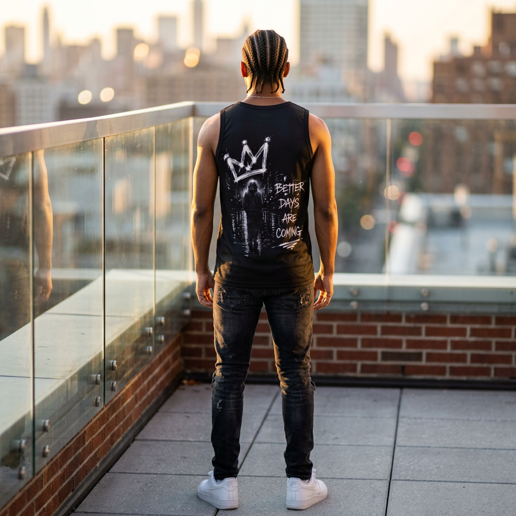 Basketball Jersey - Last Vision 'Better Days Are Coming' Graphic Tank