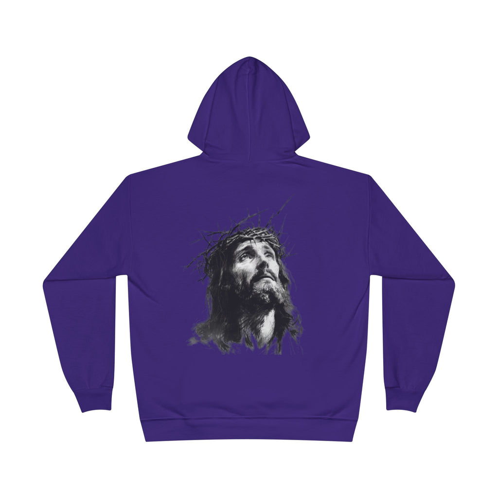Jesus Portrait Hoodie — Crown of Thorns Religious Pullover