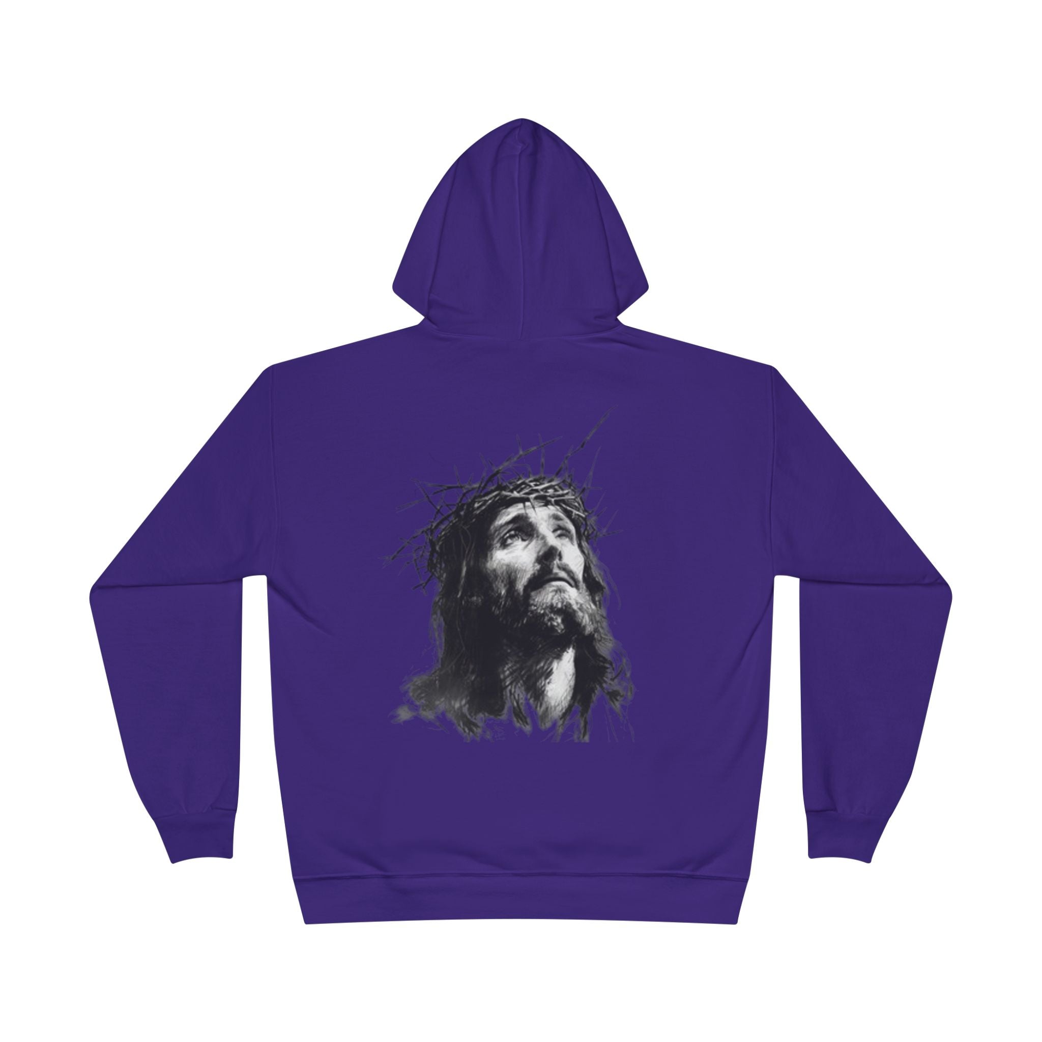 Jesus Portrait Hoodie — Crown of Thorns Religious Pullover