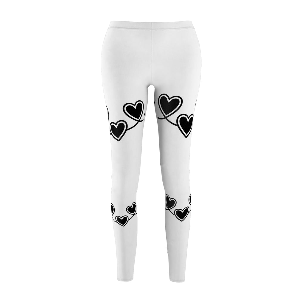 Hearts Chain Leggings — Women's Casual AOP Yoga Leggings