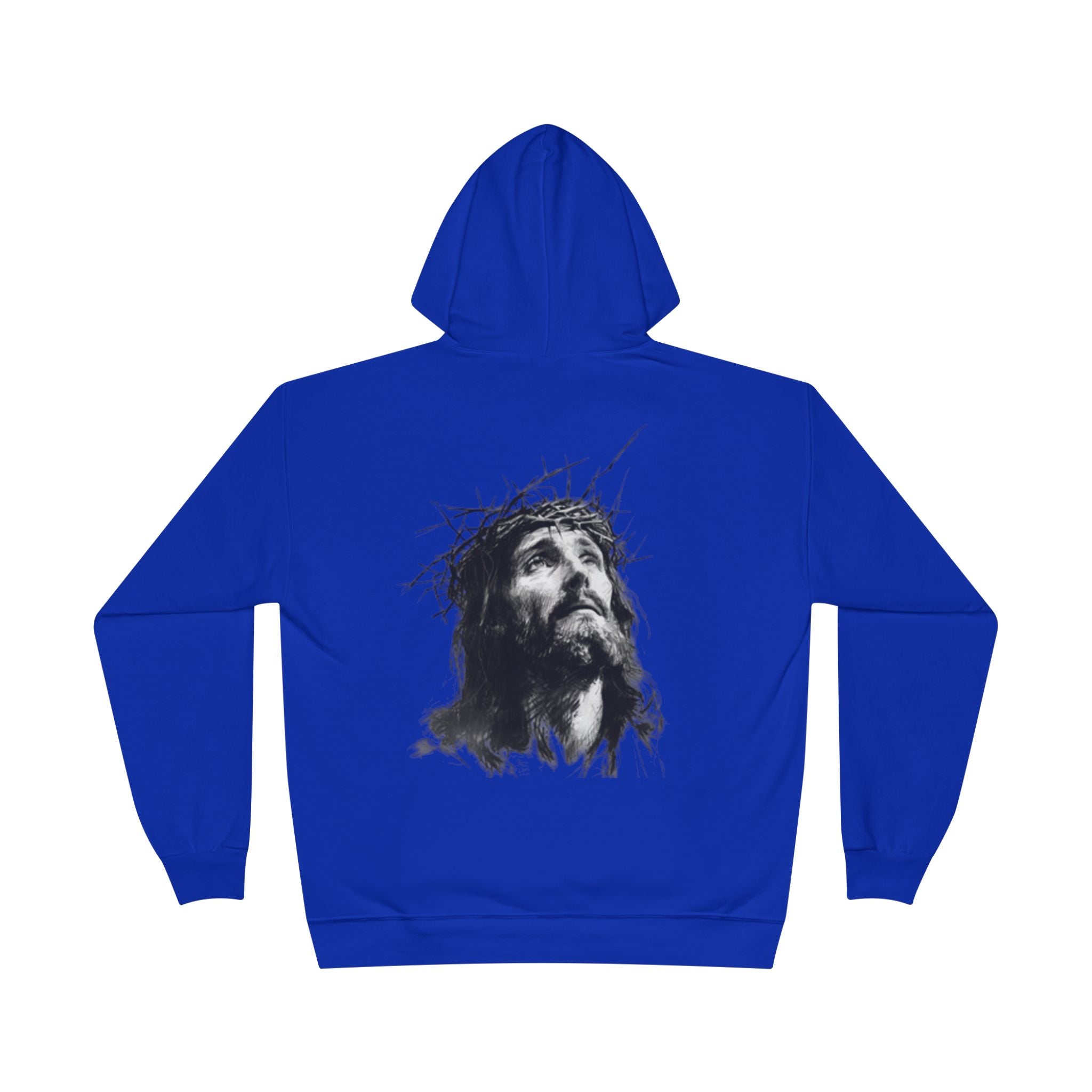 Jesus Portrait Hoodie — Crown of Thorns Religious Pullover