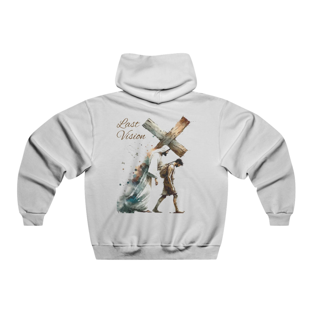 Christian Cross Hoodie — Jesus Carrying the Cross (I can do all things through christ)
