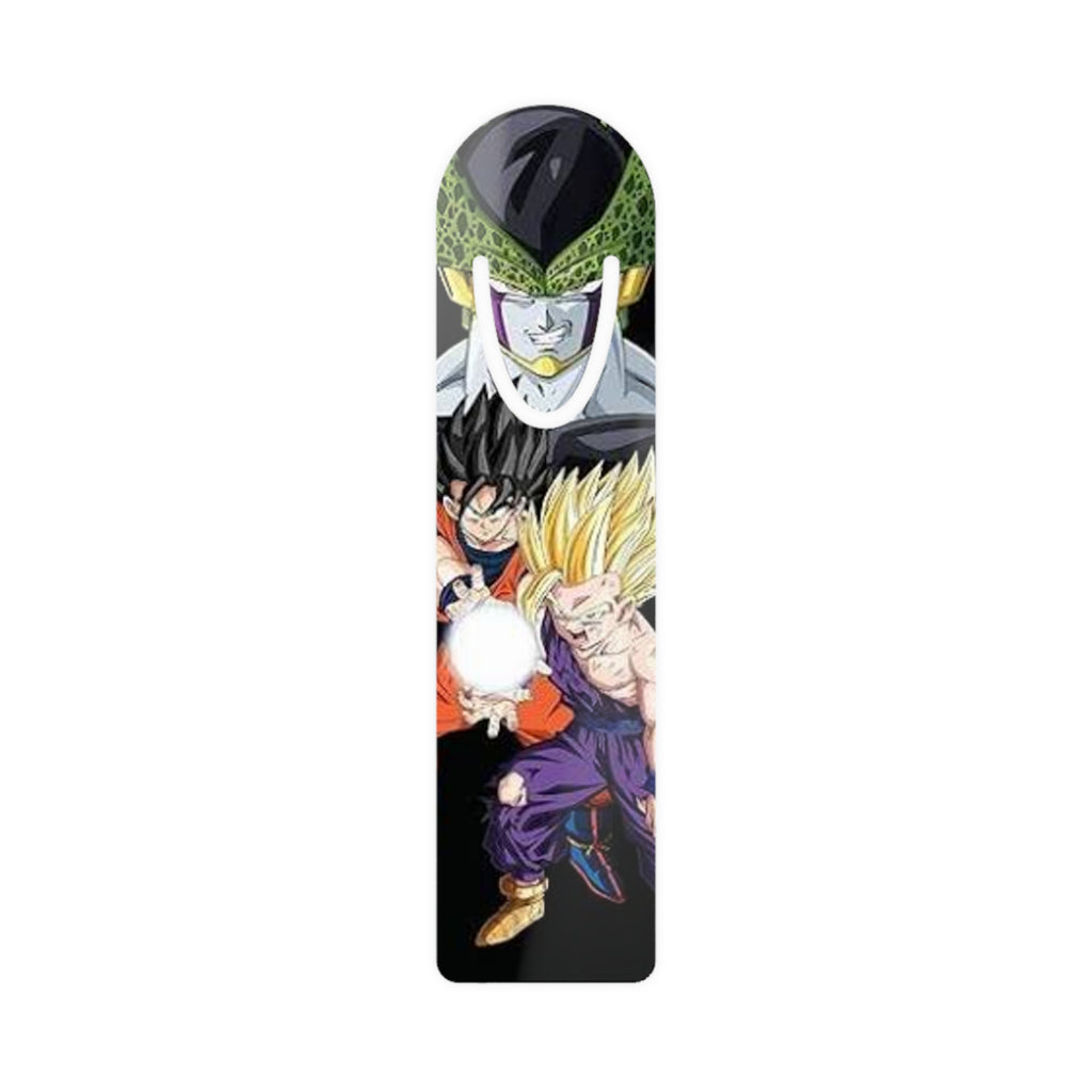 Dragon Warriors Metal Bookmark — Goku, Gohan & Cell Anime Design