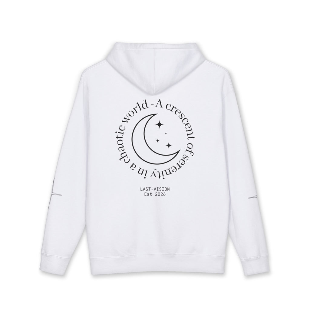 Moon Drip Hoodie — Gothic Crescent Last-Vision Graphic Sweatshirt