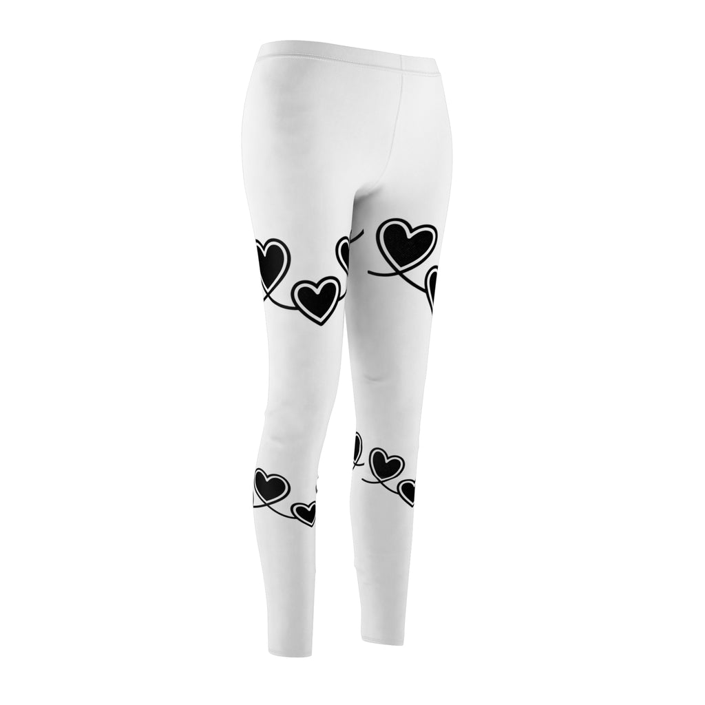Hearts Chain Leggings — Women's Casual AOP Yoga Leggings