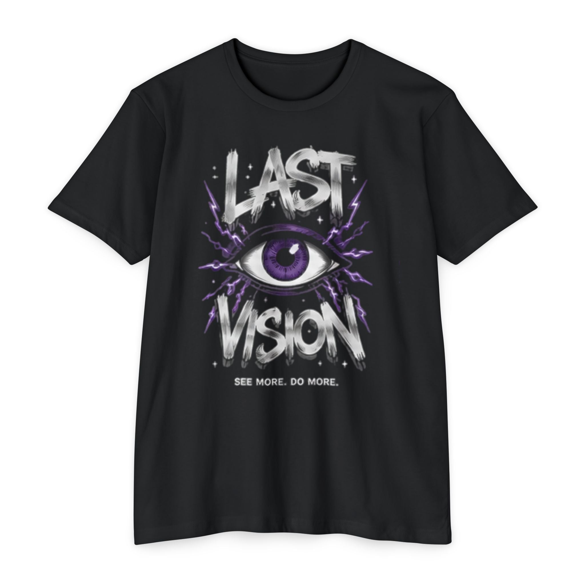 Last Vision Eye T-Shirt — Purple Graphic Goth Band Tee