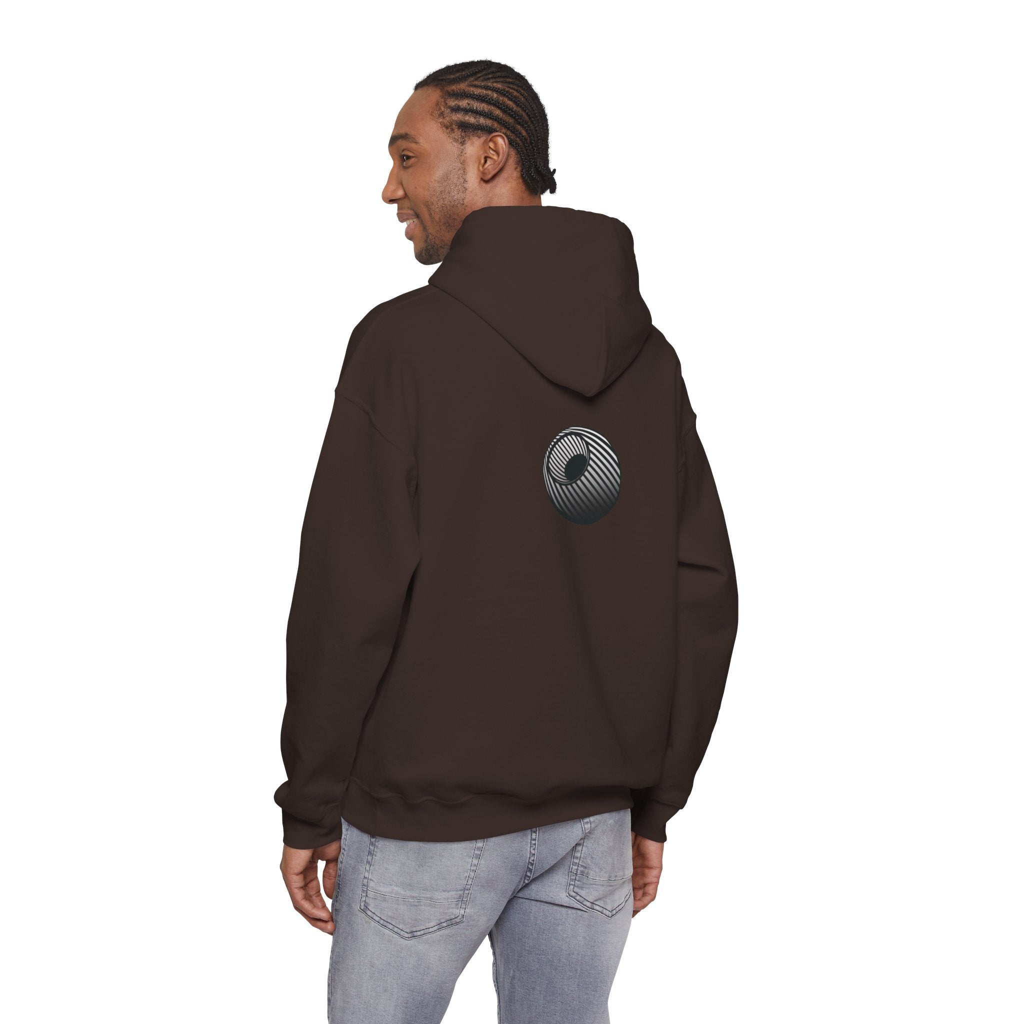Last-Vision Minimalist Hoodie — Monochrome Logo Pullover