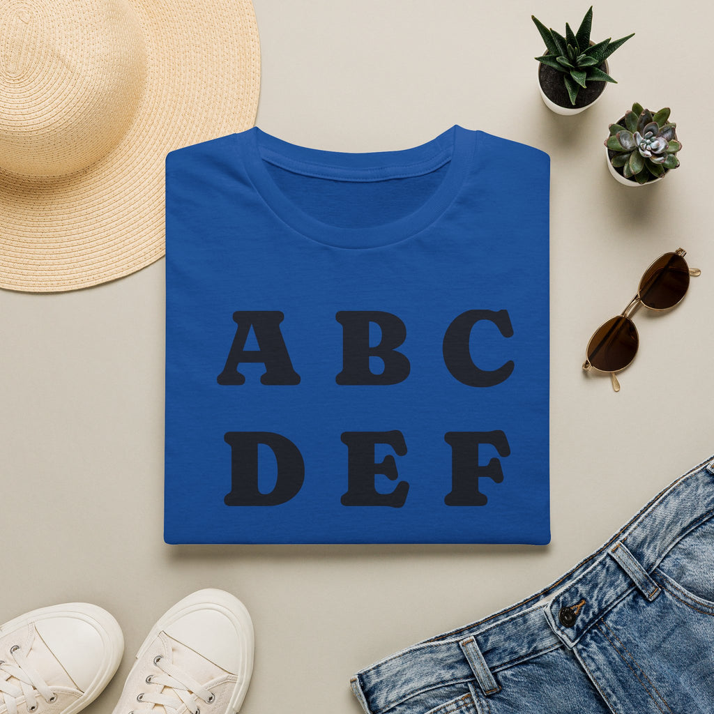 ABC DEF F*** Ice T-Shirt — Funny Hidden Message Letter Grid Tee