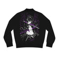 Anime solo leveling Swordswoman Bomber Jacket — Black & Purple Graphic