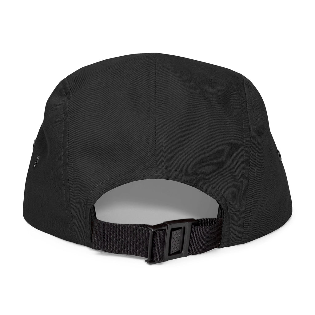 Last Vision Embroidered 5-Panel Cap — Retro Smiley Patch