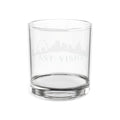 Engraved City Skyline Rocks Glass — 10oz Whiskey Tumbler ("Last Vision")