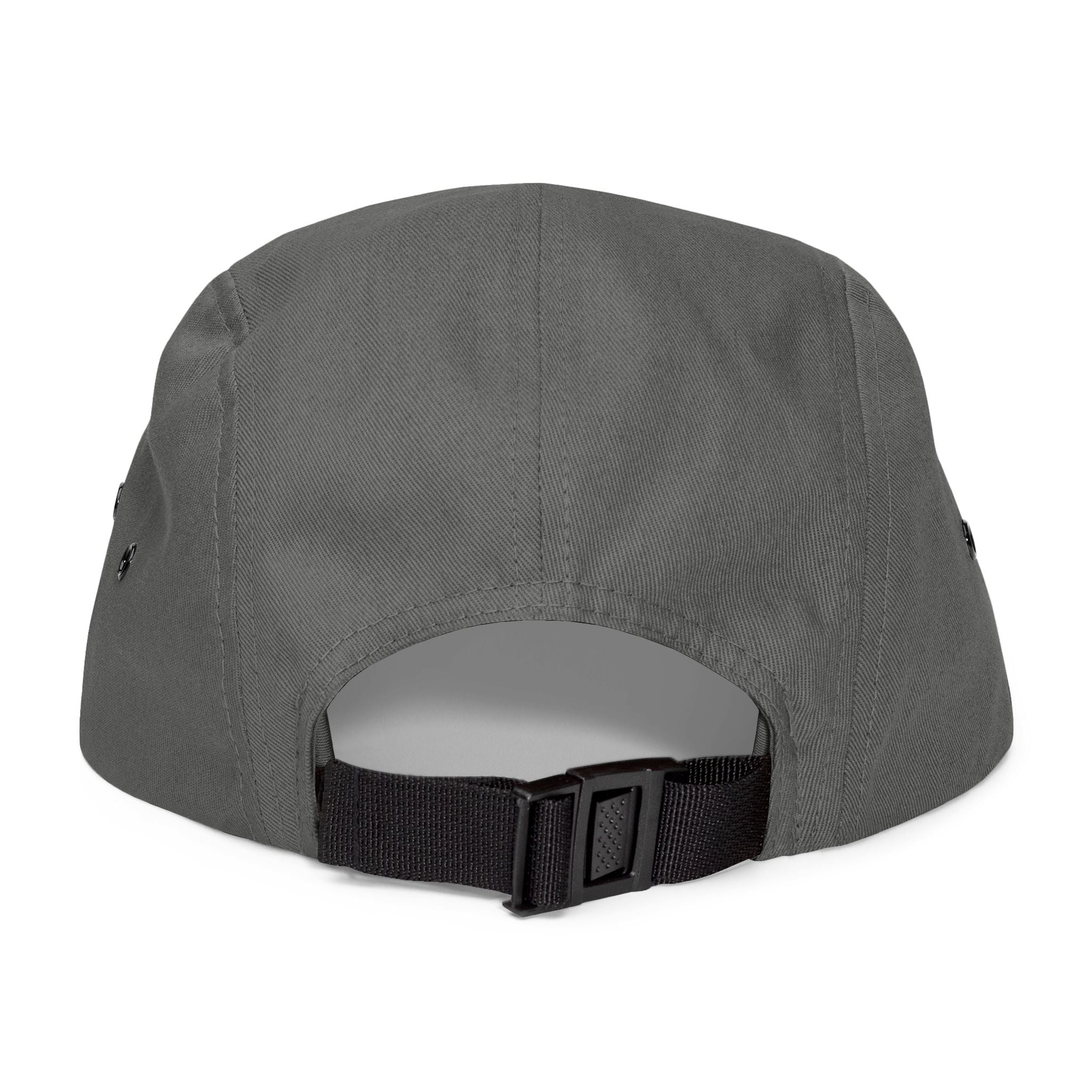 Last Vision Embroidered 5-Panel Cap — Retro Smiley Patch