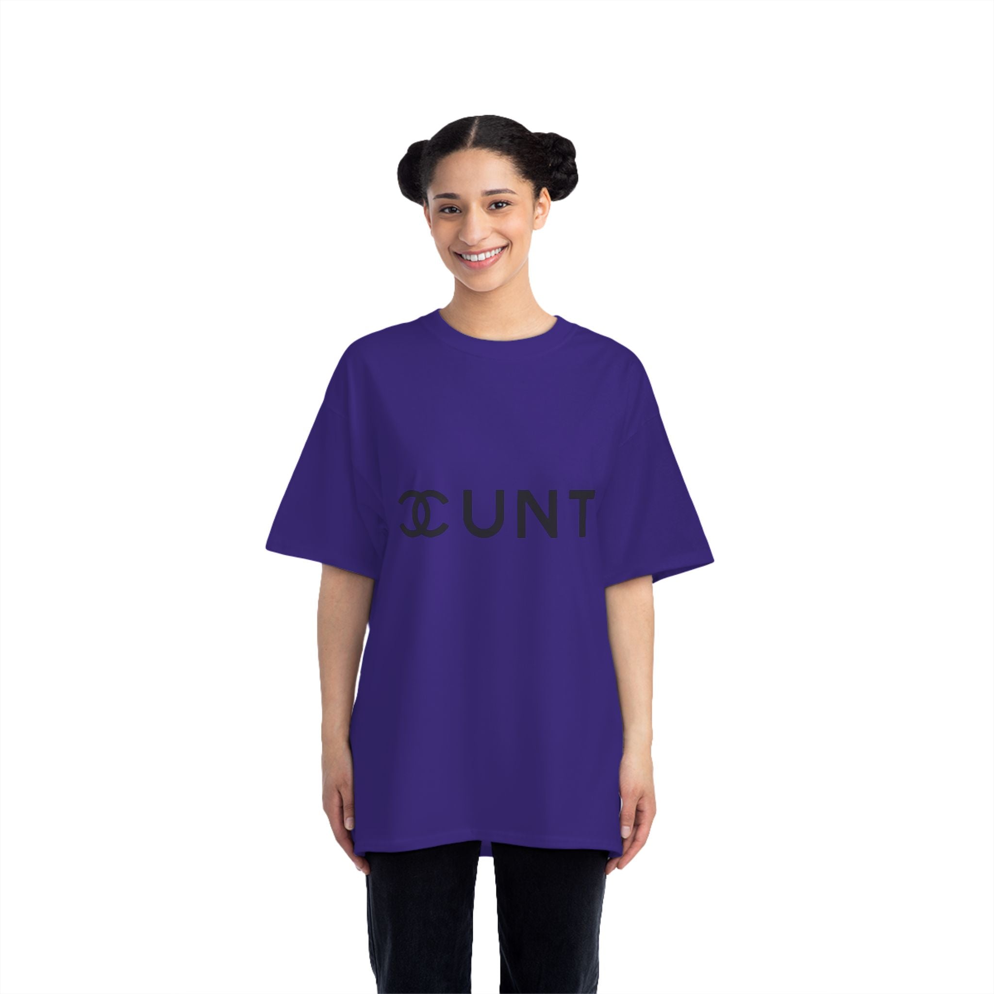 Graphic T-Shirt — Bold Parody Logo "CUNT" Statement Tee (women)