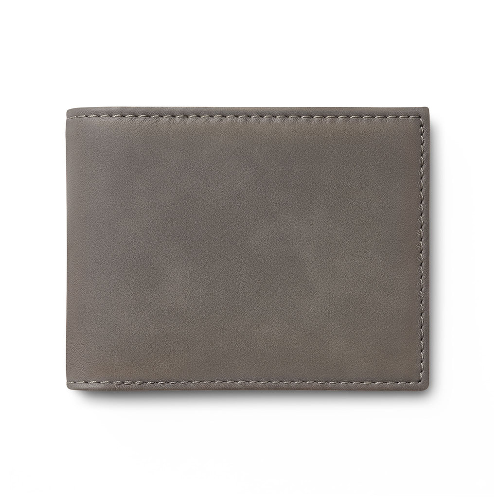 Bi-Fold Wallet — Minimal Leather Flip Wallet with "Last Vision" Logo