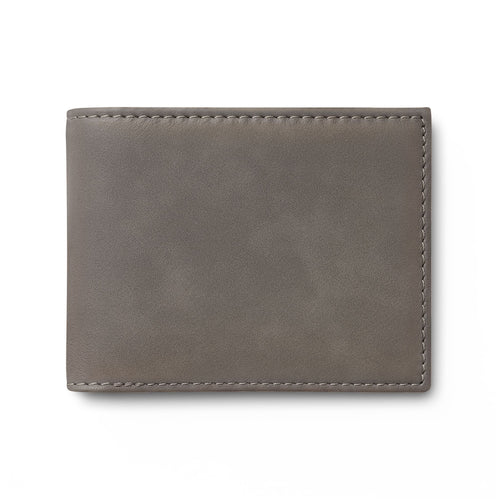 Bi-Fold Wallet — Minimal Leather Flip Wallet with "Last Vision" Logo