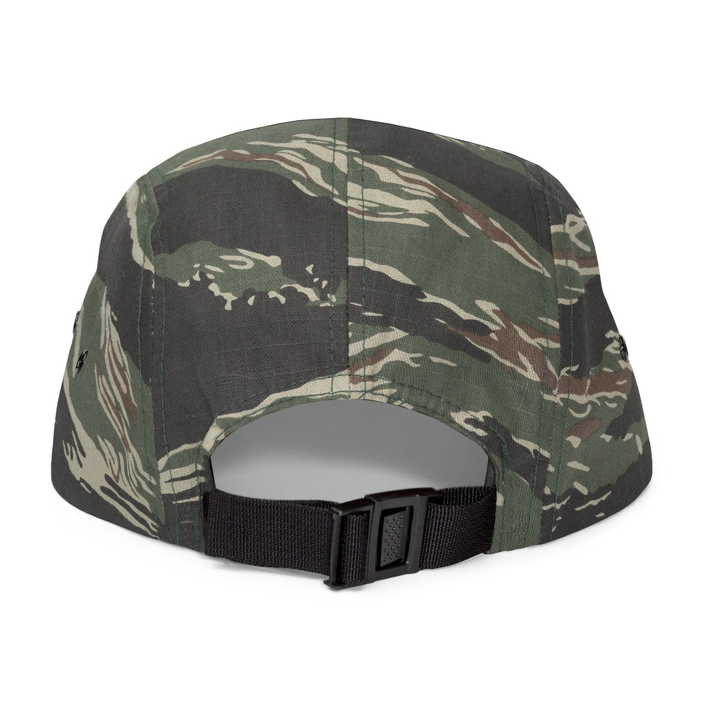 Last Vision Embroidered 5-Panel Cap — Retro Smiley Patch