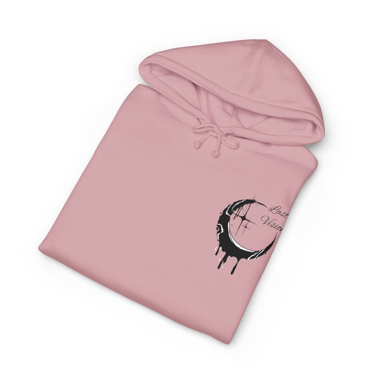 Moon Drip Hoodie — Gothic Crescent Last-Vision Graphic Sweatshirt