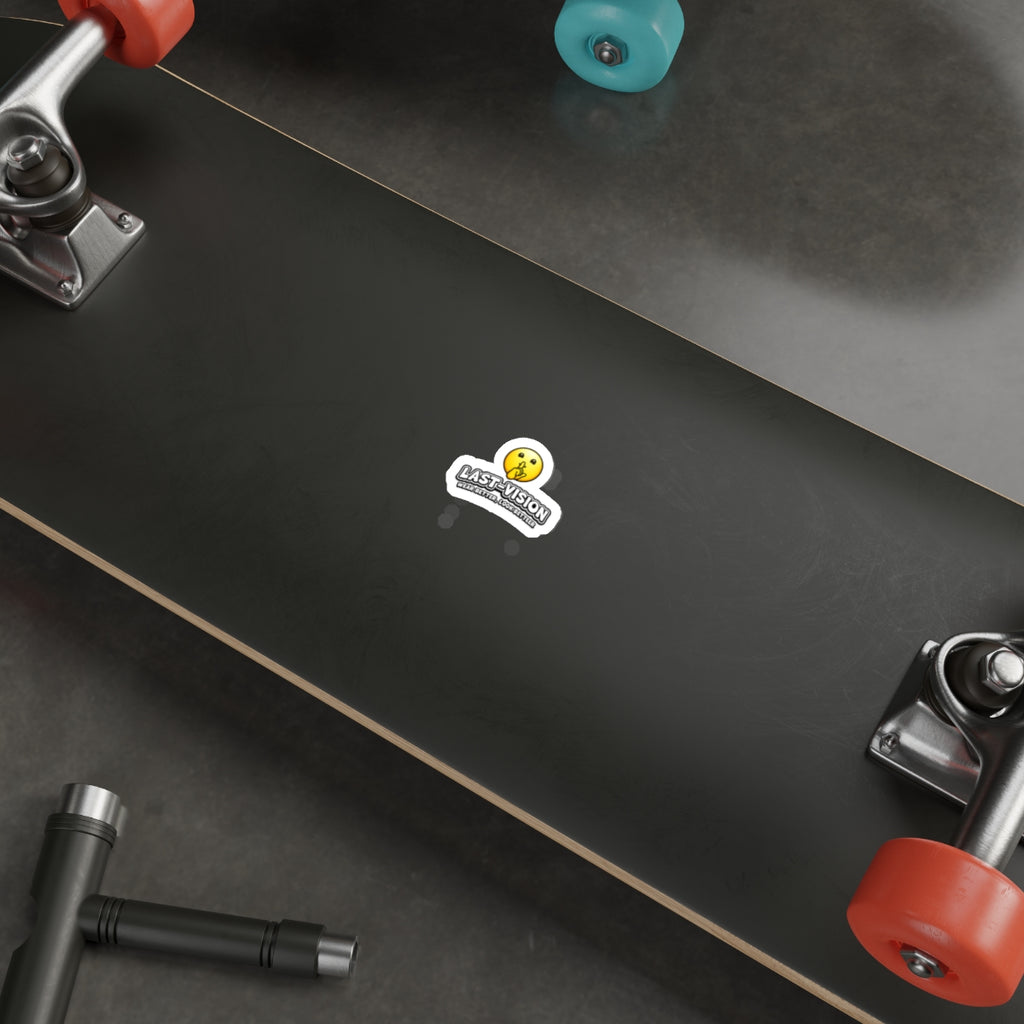Last-Vision Die-Cut Sticker – Shh Emoji Logo, 'Wear Better, Look Better'