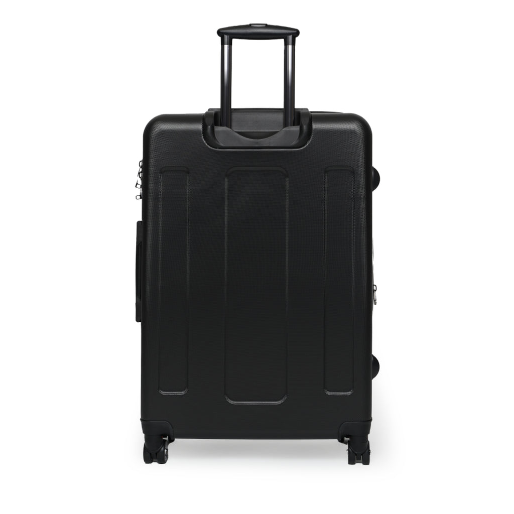 Checkerboard Optical-Illusion Suitcase — Travel Luggage