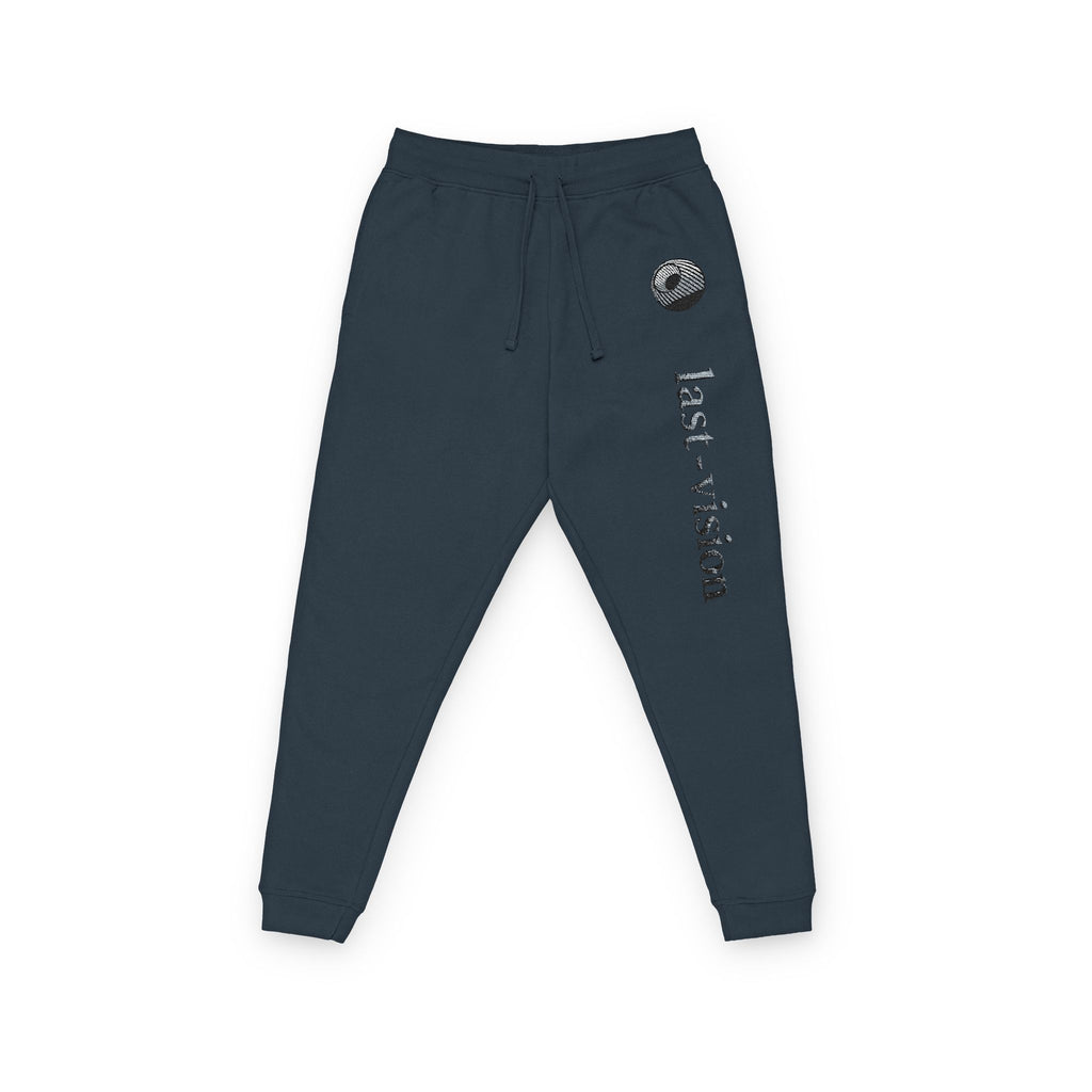 Embroidered 'Last Kiss' Fleece Joggers — Casual Graphic Sweatpants