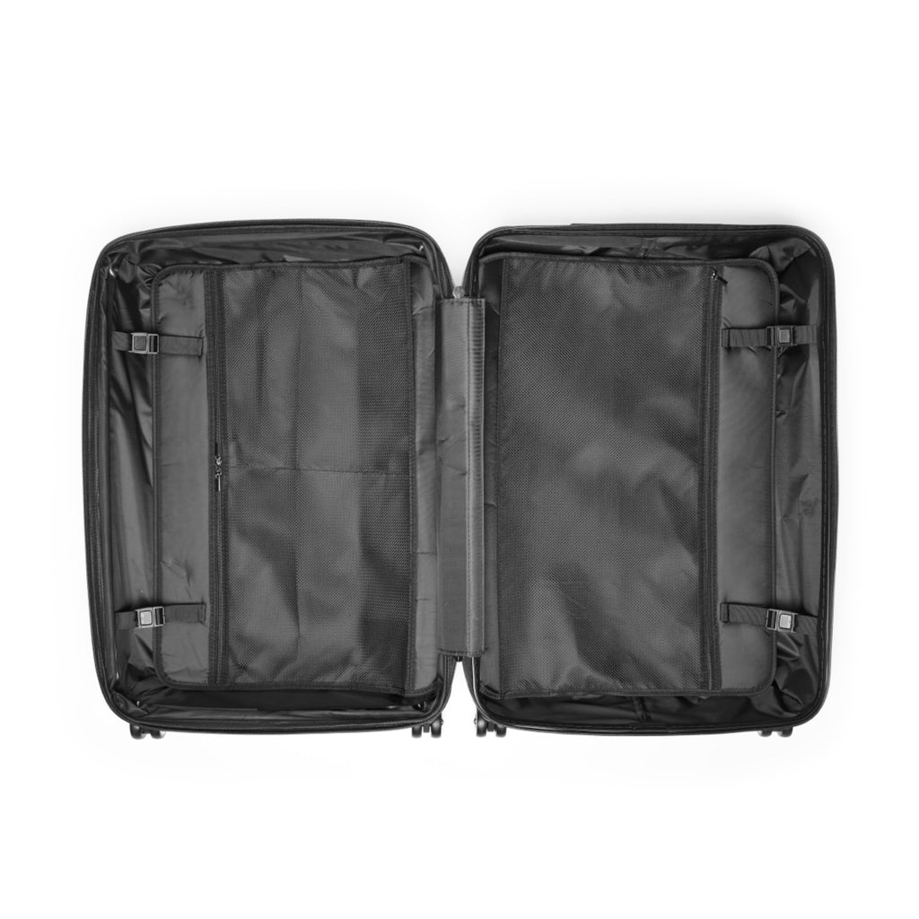 Checkerboard Optical-Illusion Suitcase — Travel Luggage