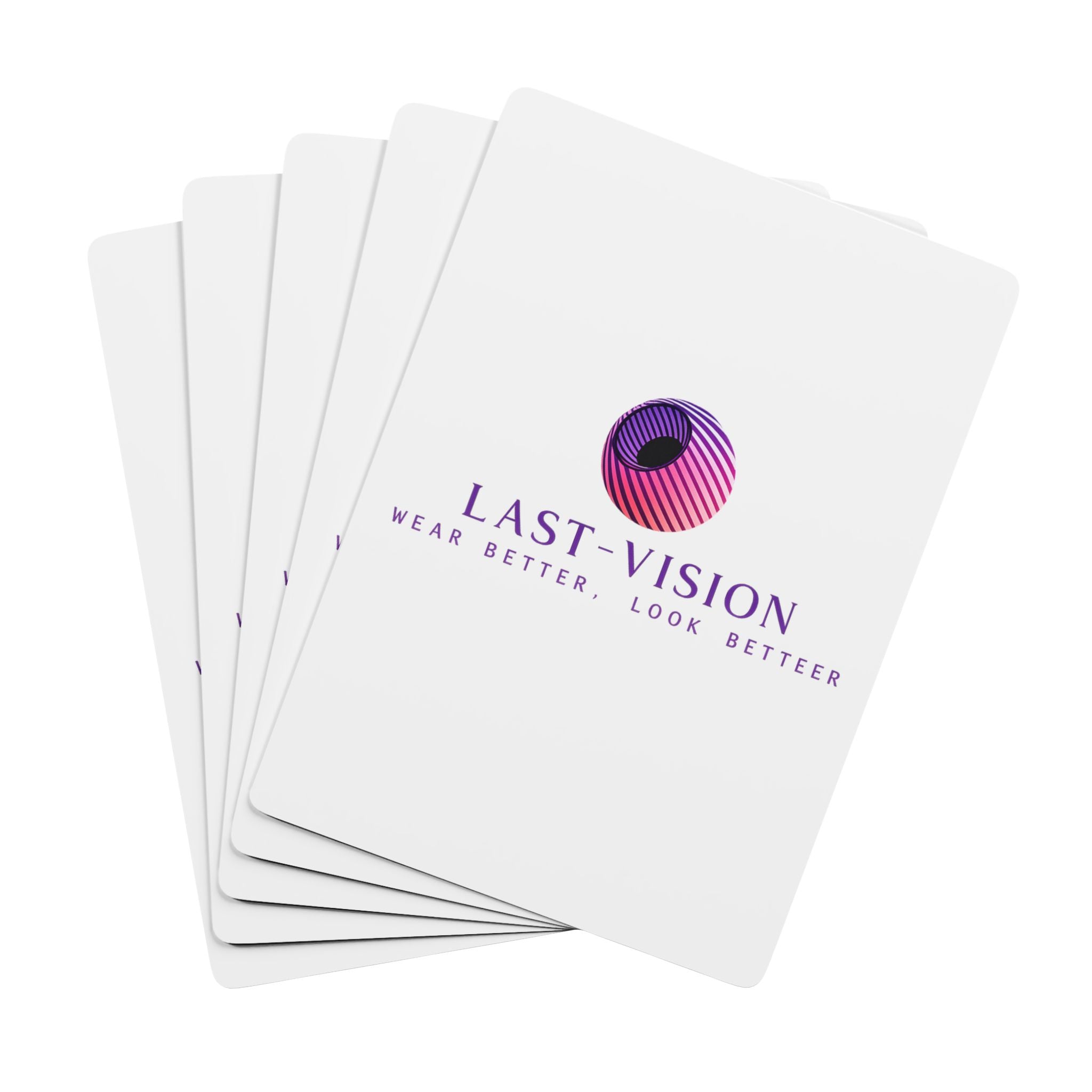 Last-Vision Logo Poker Playing Cards — Custom Branded Casino Deck
