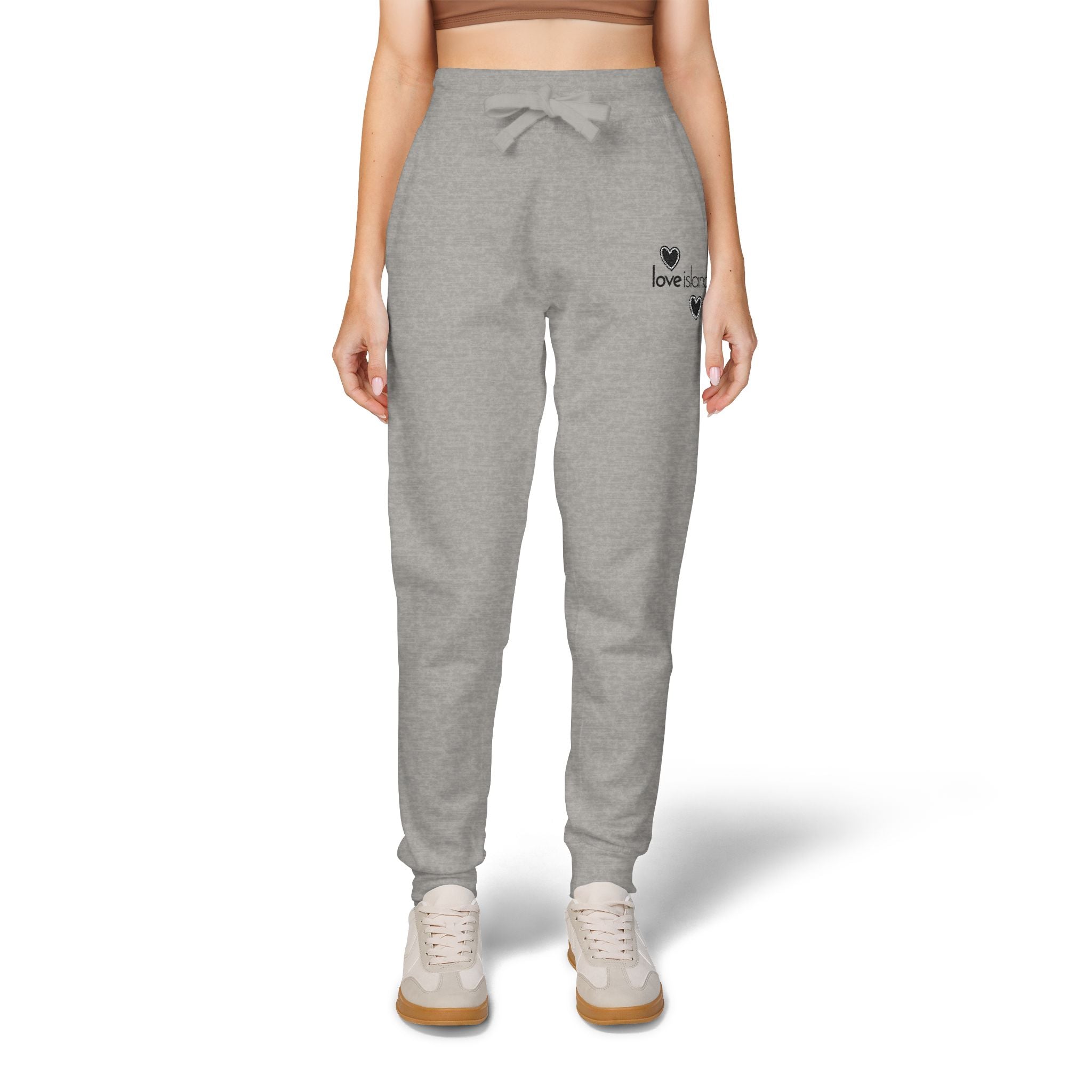 Love Island Embroidered Sweatpants — Cozy Fleece Joggers