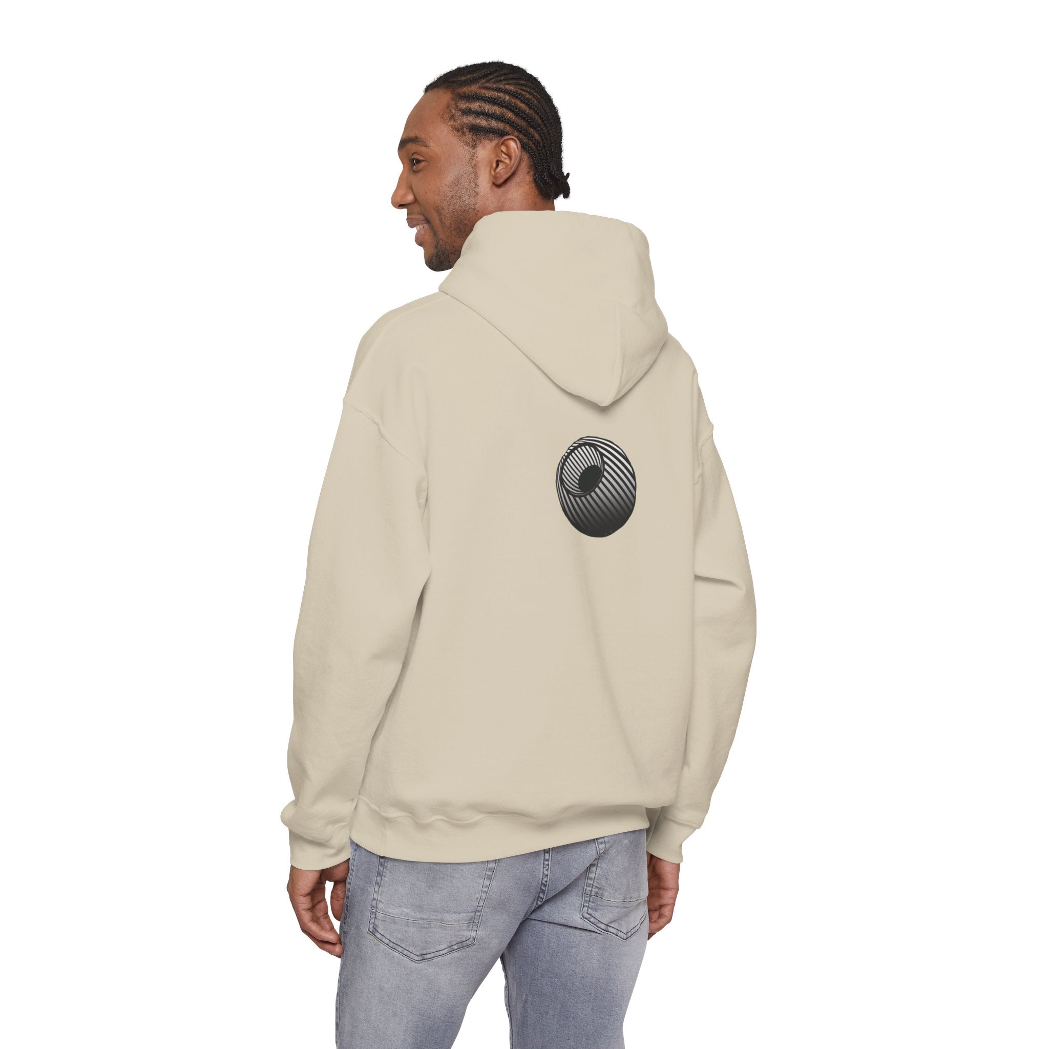 Last-Vision Minimalist Hoodie — Monochrome Logo Pullover