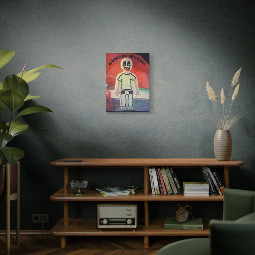 Matte Stretched Canvas Print — 'no need to fear wolvz is here"