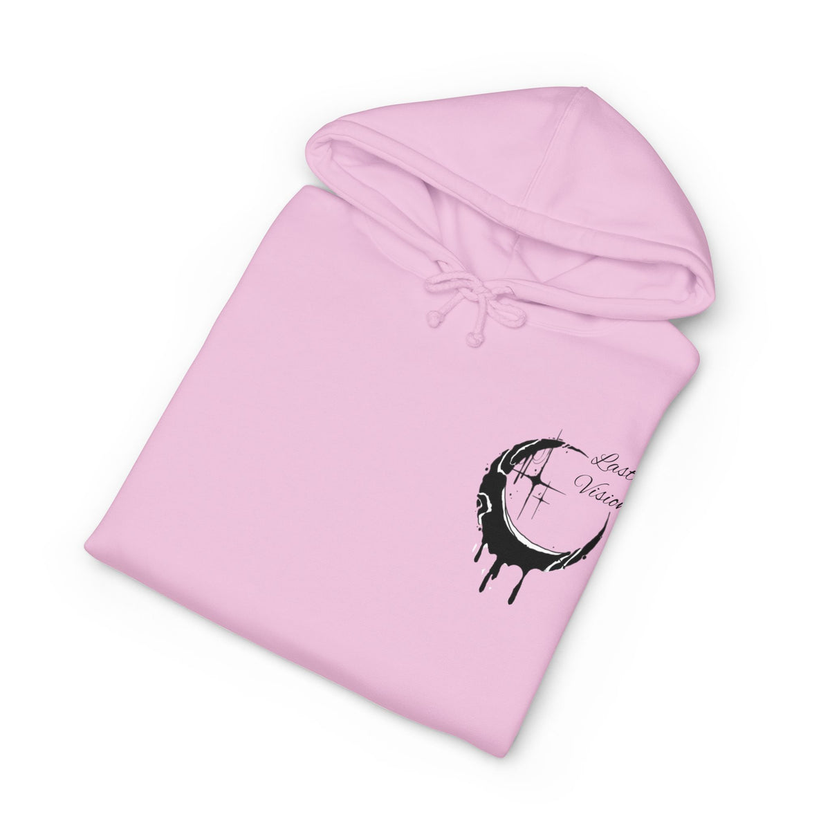 Moon Drip Hoodie — Gothic Crescent Last-Vision Graphic Sweatshirt