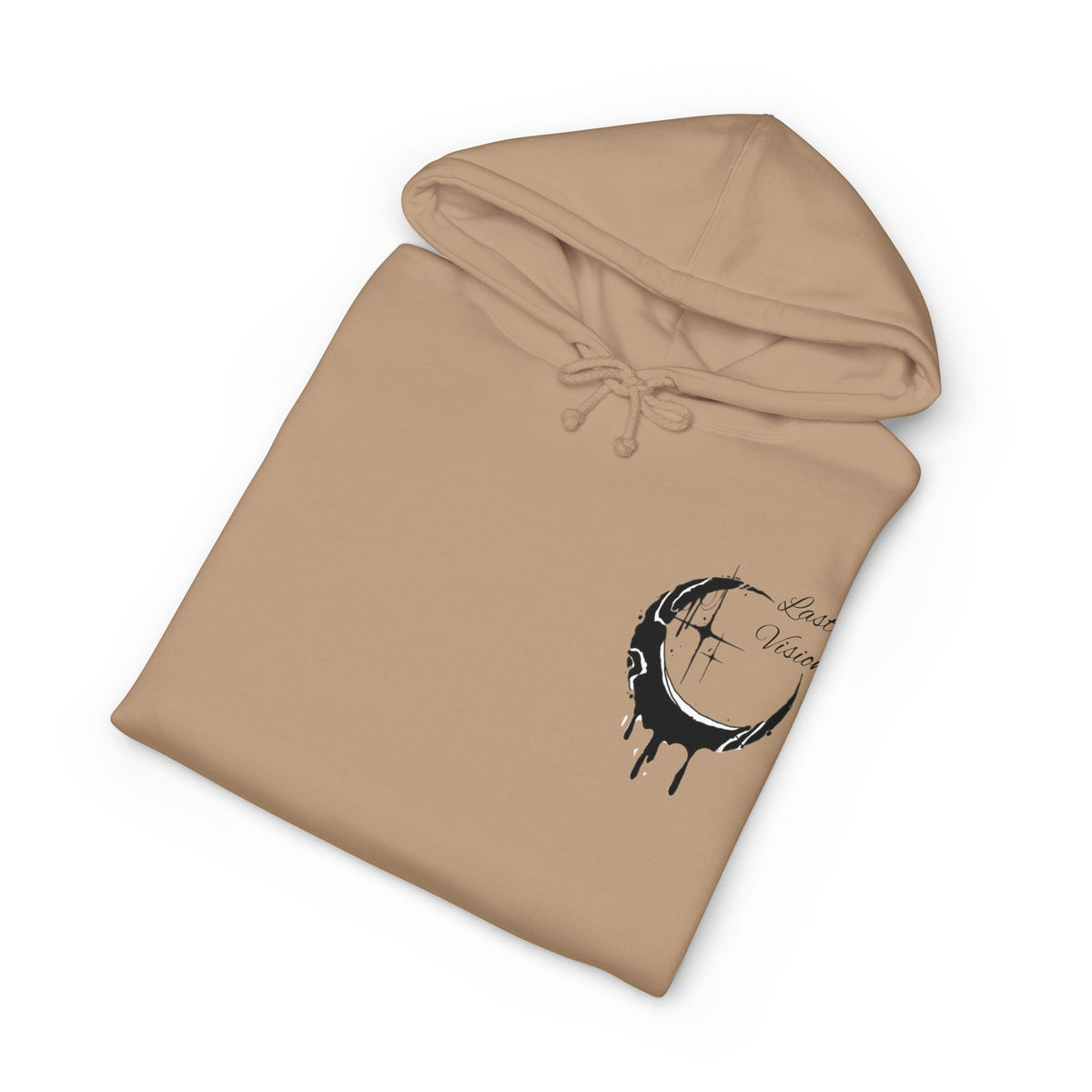 Moon Drip Hoodie — Gothic Crescent Last-Vision Graphic Sweatshirt