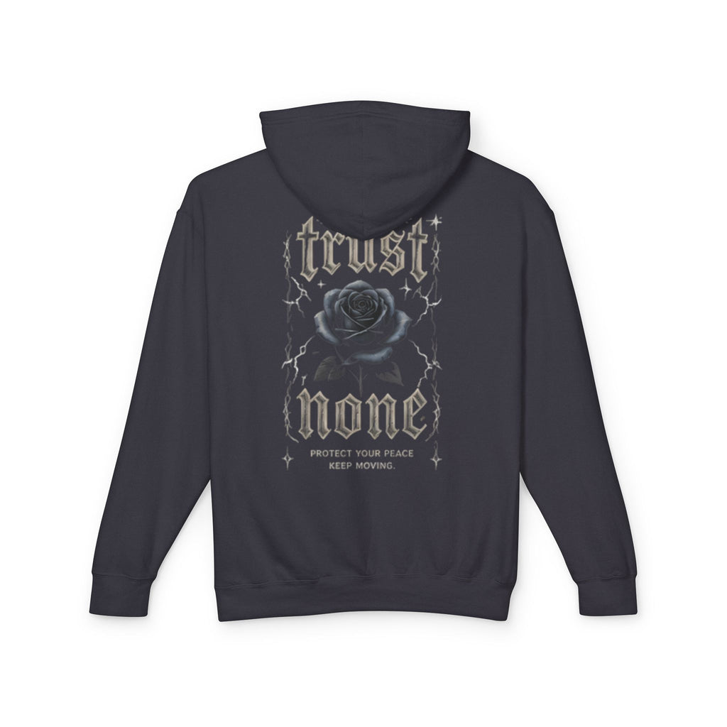 Hoodie — 'Loyalty' Gothic Skull & Rose Graphic Pullover (Trust None)