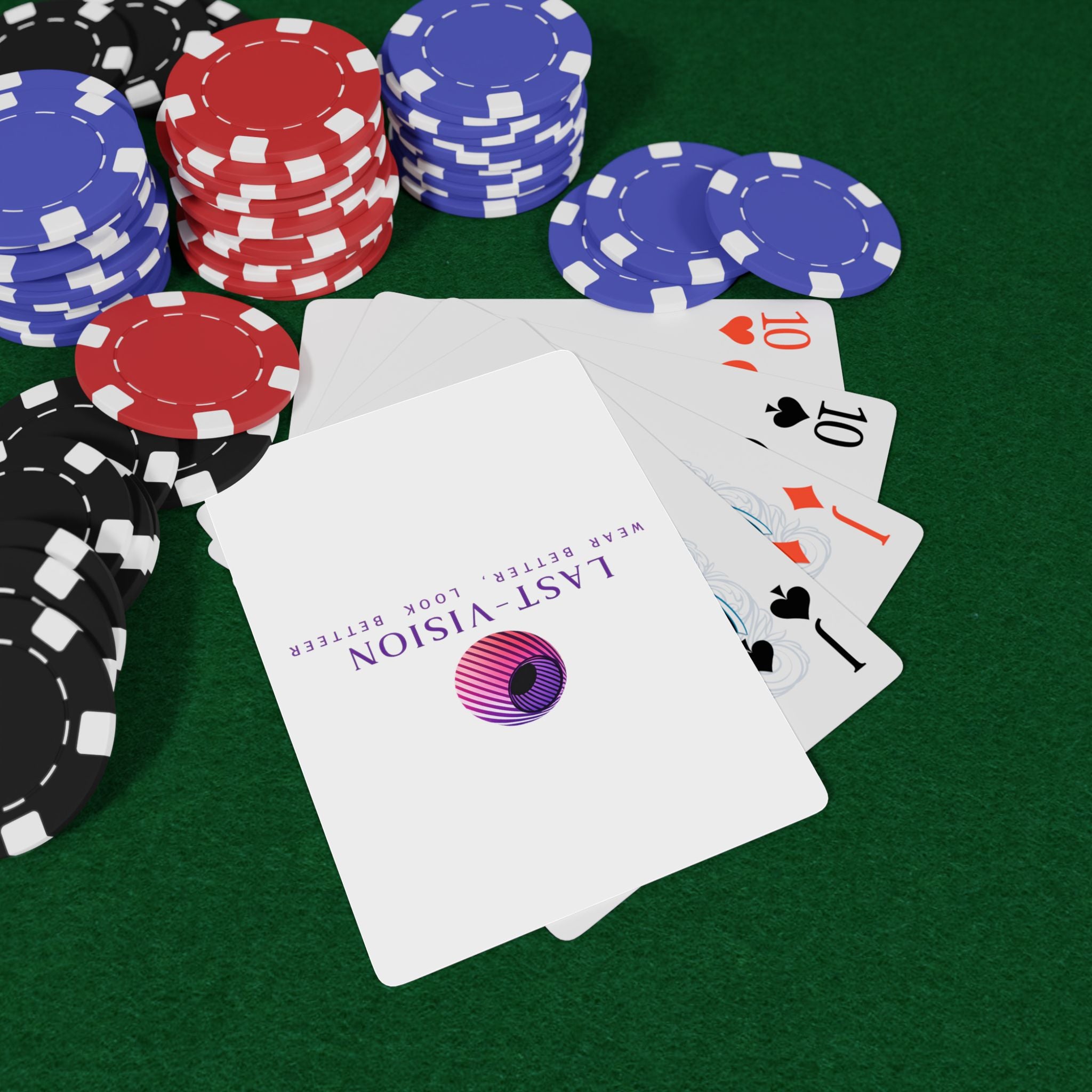 Last-Vision Logo Poker Playing Cards — Custom Branded Casino Deck