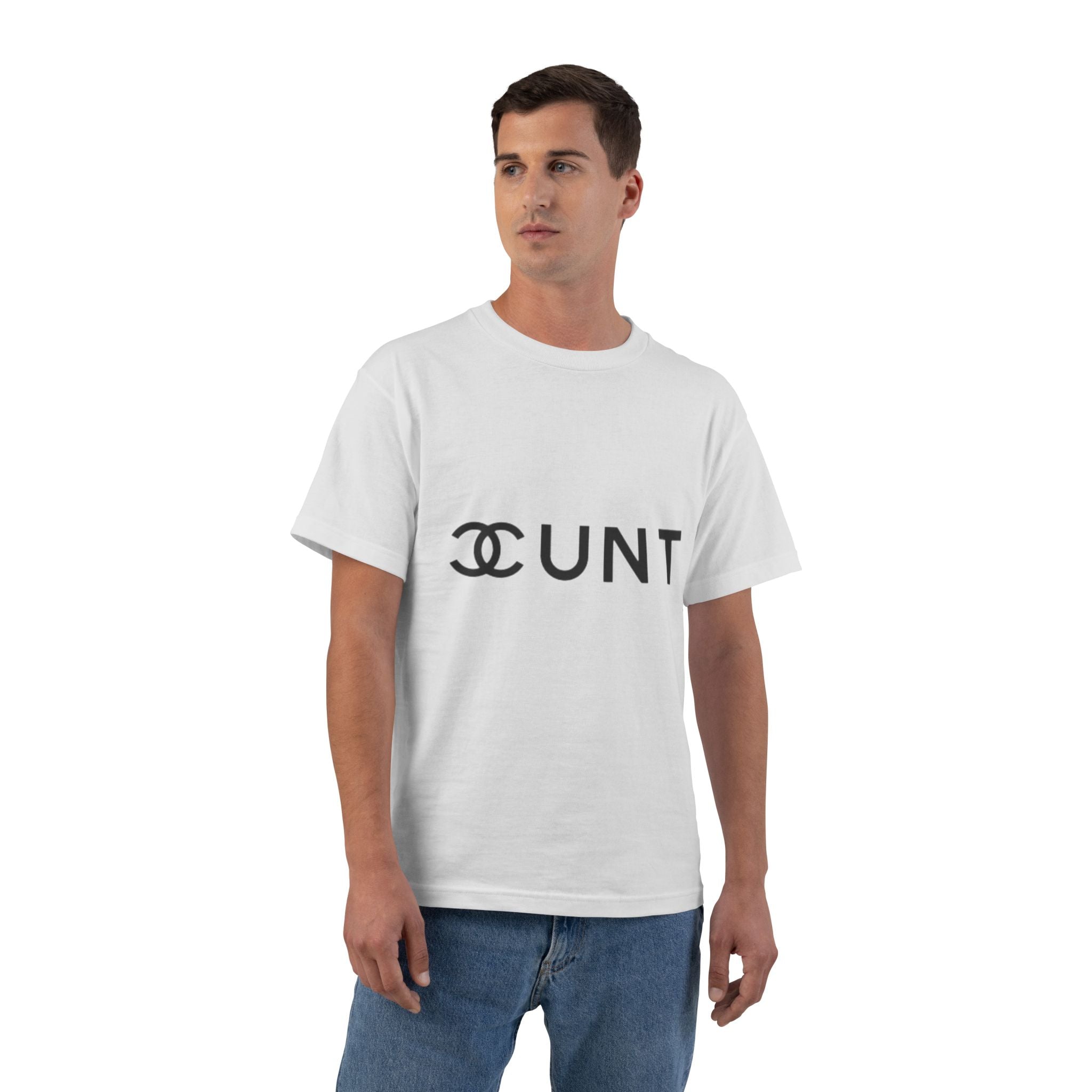 Graphic T-Shirt — Bold Parody Logo "CUNT" Statement Tee (women)