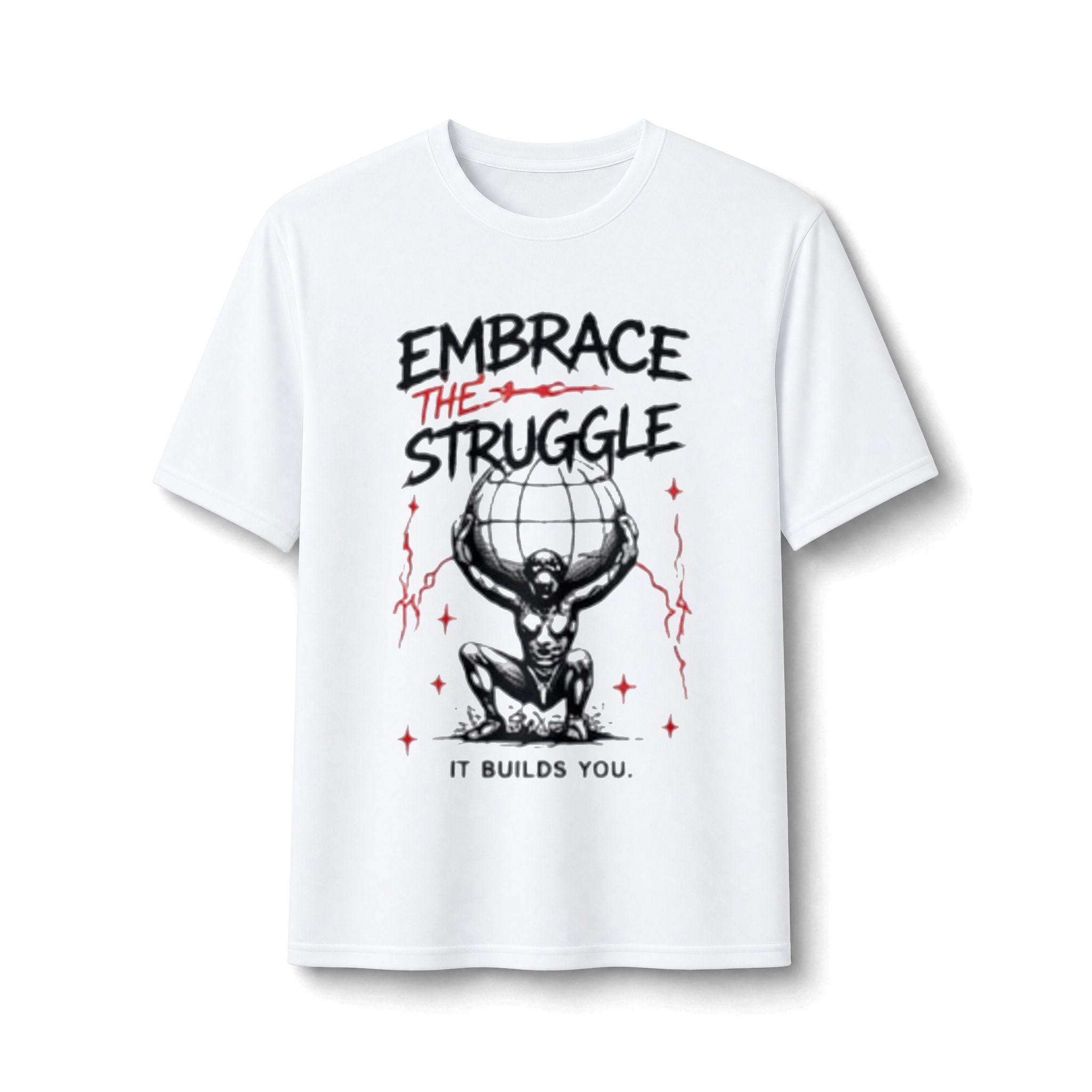 Embrace Struggle Performance Tee — "Pain Today, Power Tomorrow" Gym Motivation Shirt