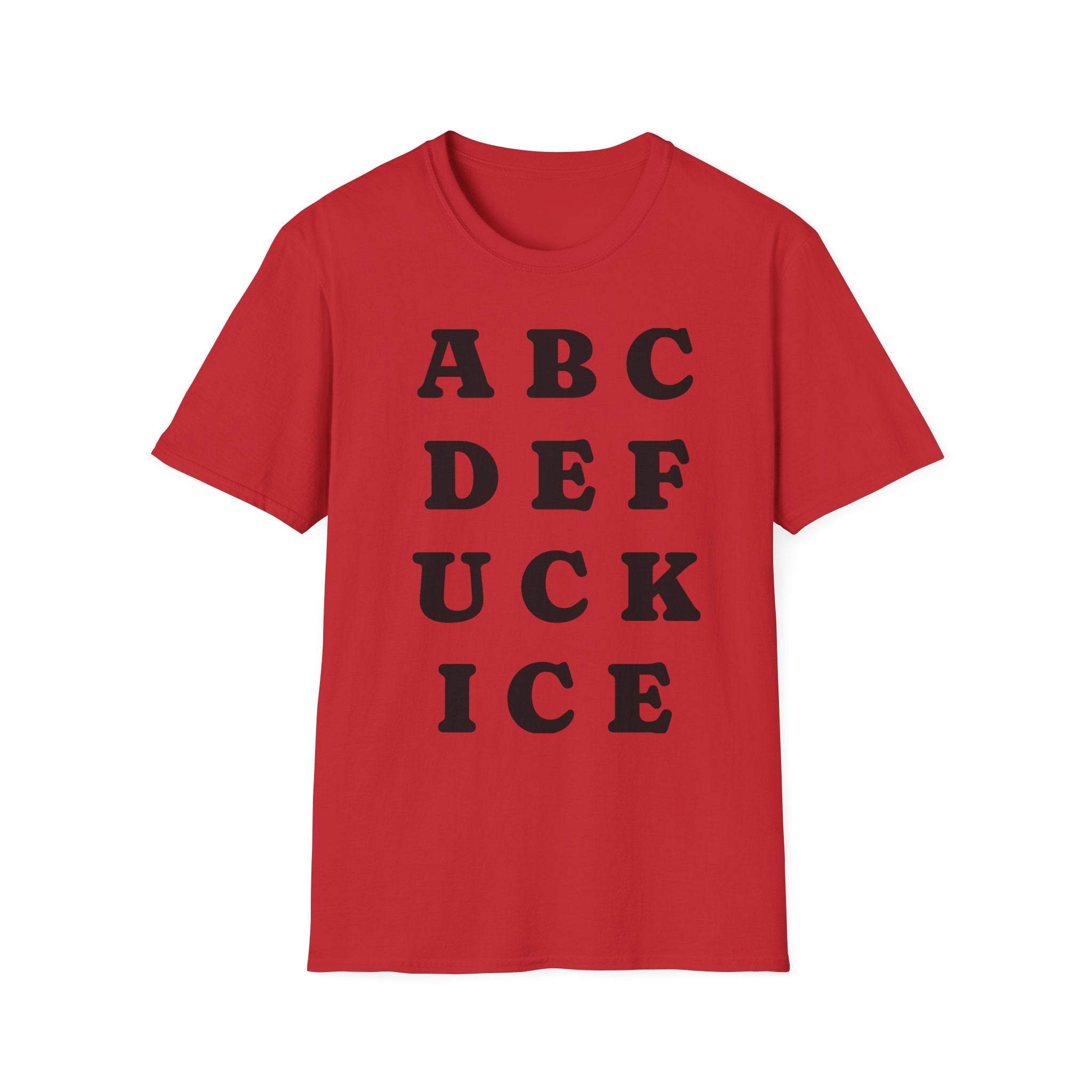 ABC DEF F*** Ice T-Shirt — Funny Hidden Message Letter Grid Tee