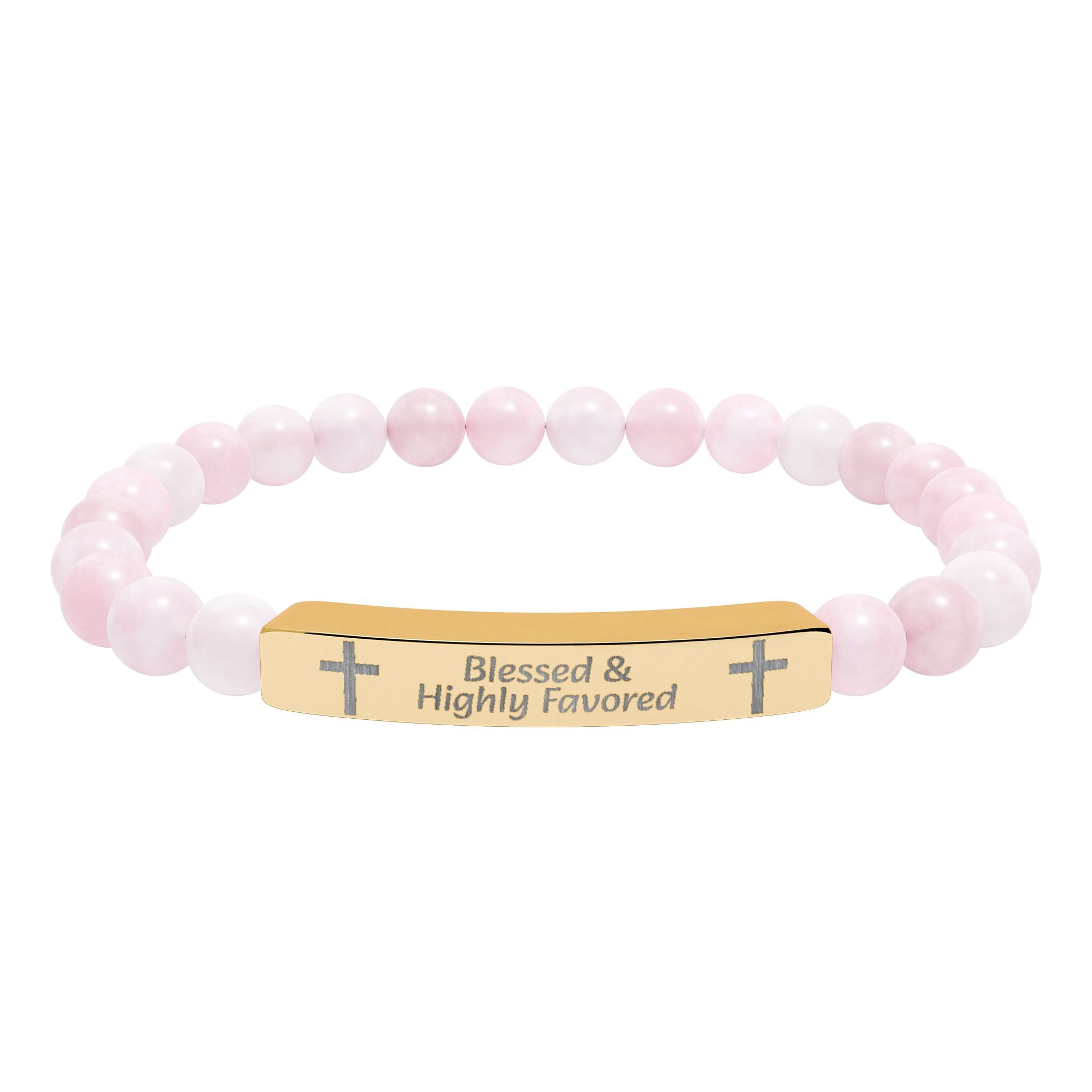 Natural Stone Bar Bracelet — Prayer/Scripture Bead Bracelet