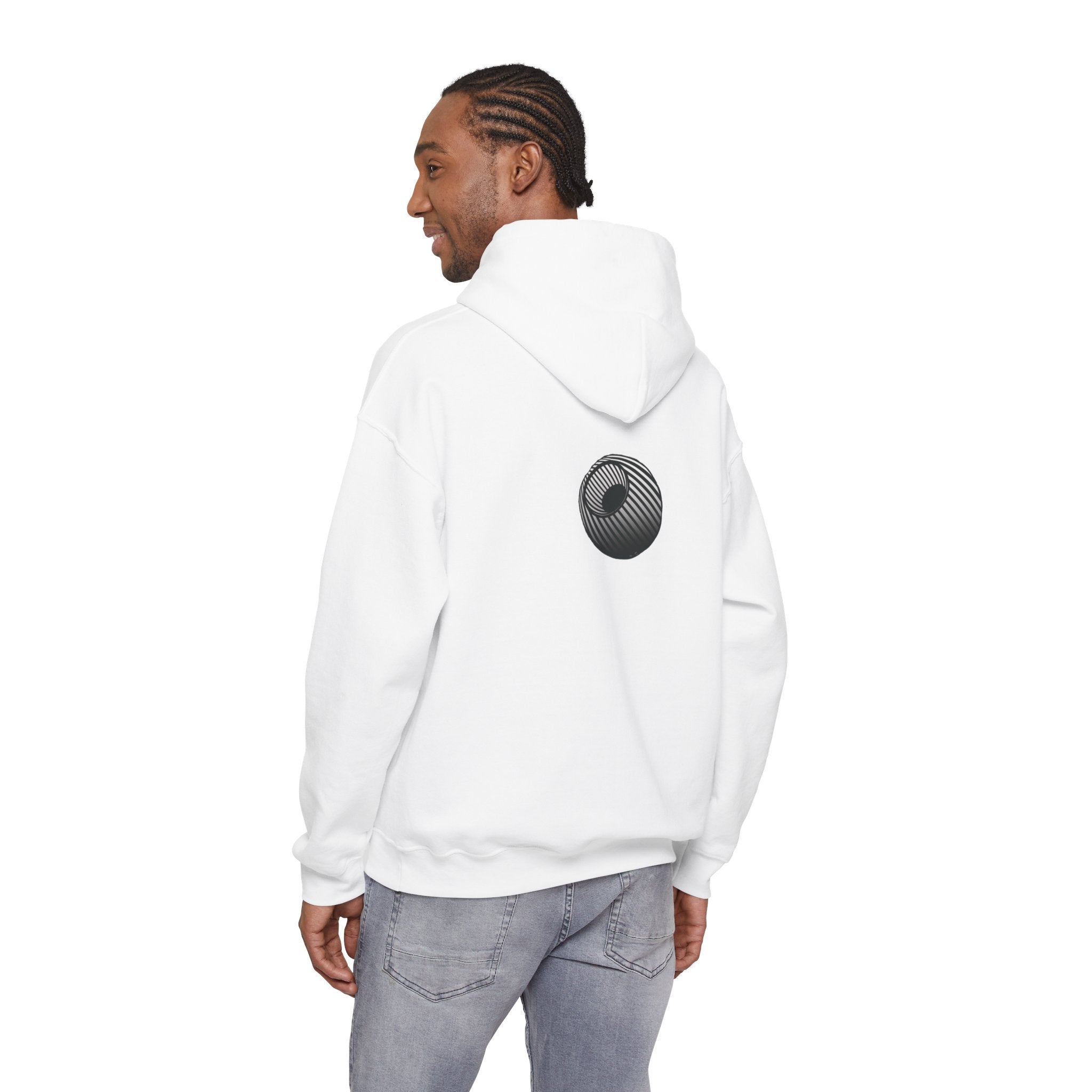 Last-Vision Minimalist Hoodie — Monochrome Logo Pullover