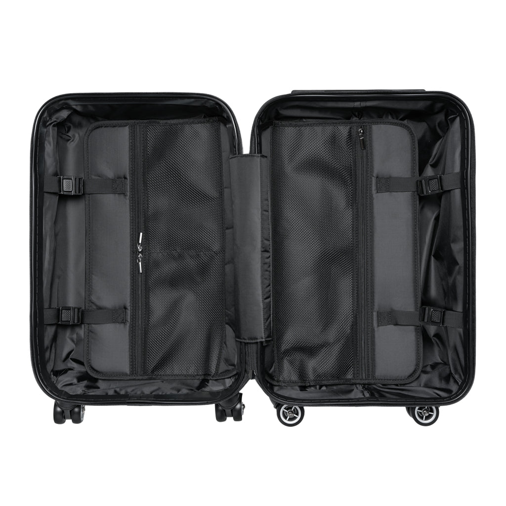 Checkerboard Optical-Illusion Suitcase — Travel Luggage