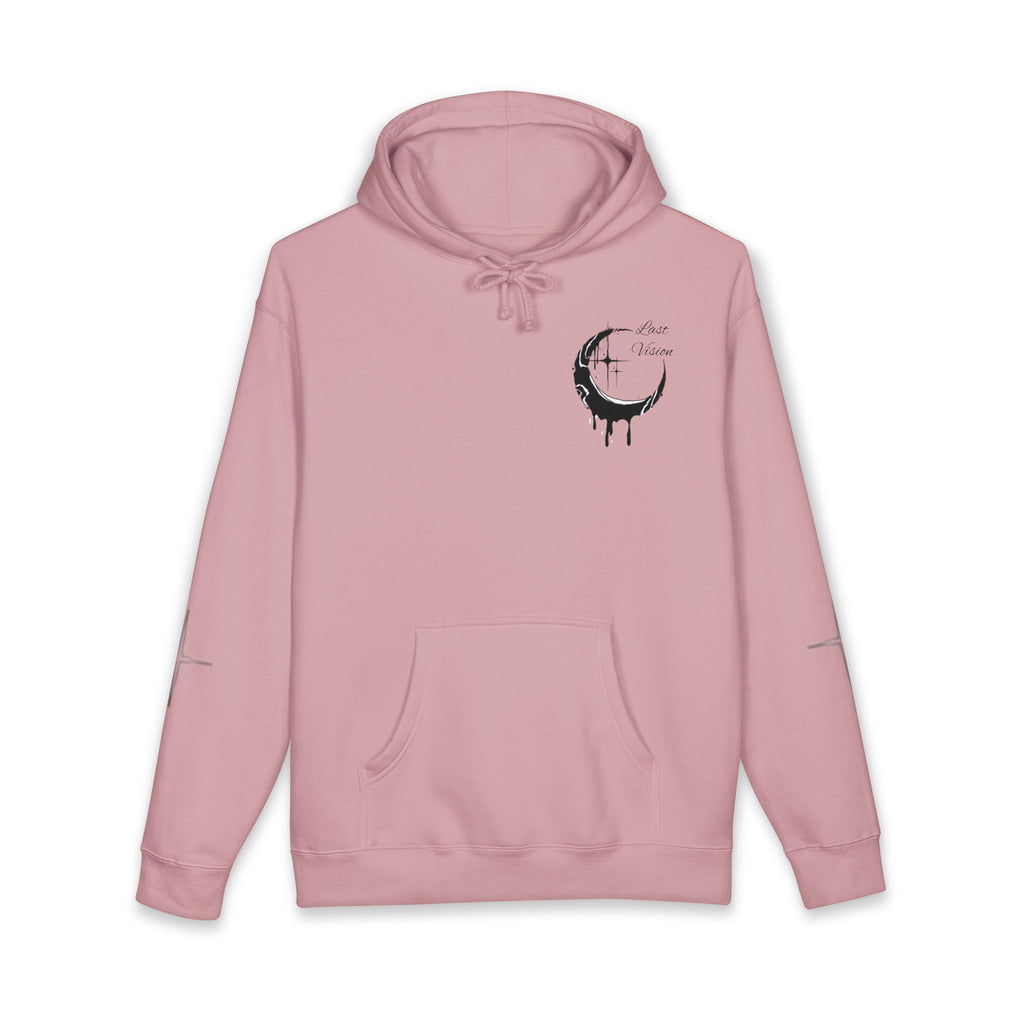 Moon Drip Hoodie — Gothic Crescent Last-Vision Graphic Sweatshirt